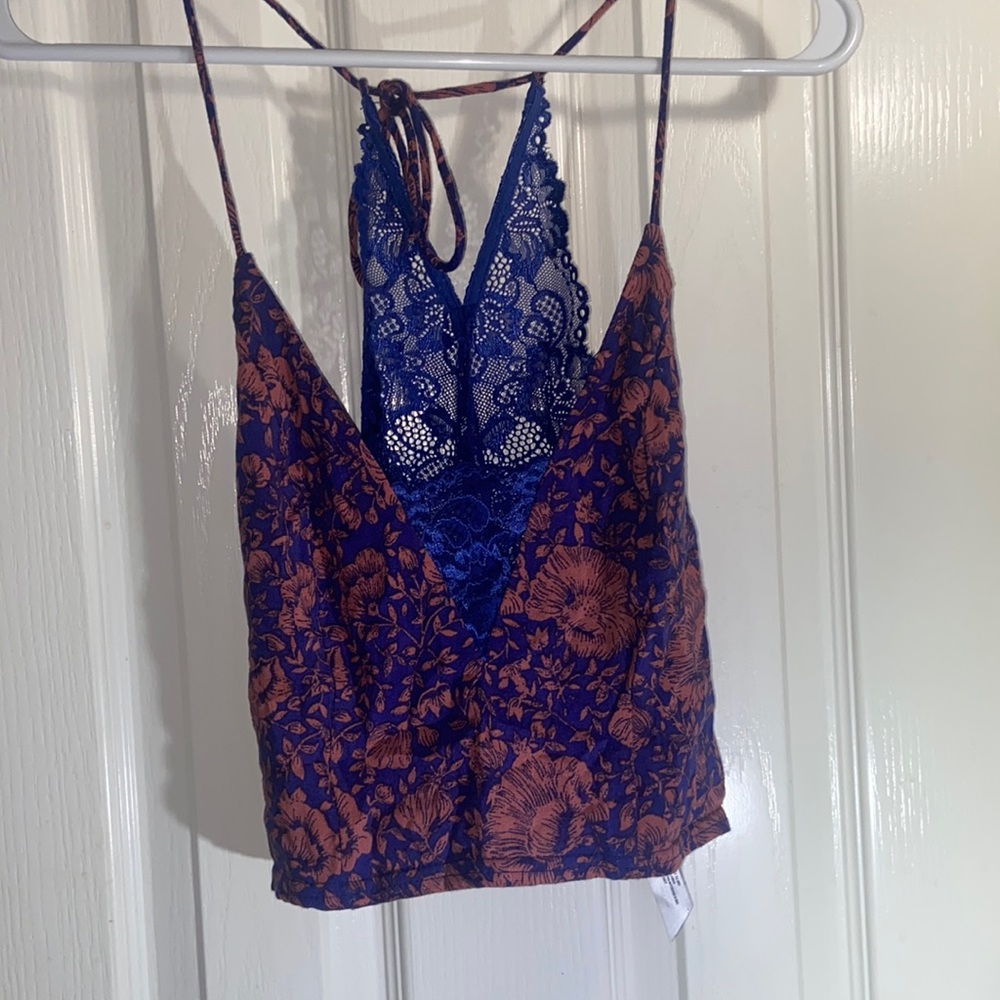 Free people longline top lace